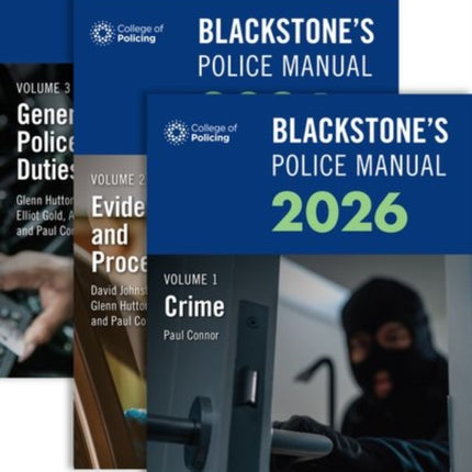 Blackstones Police Manuals 2026 Three Volume Set