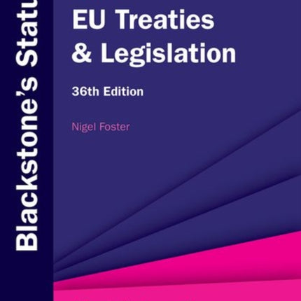 Blackstones EU Treaties  Legislation