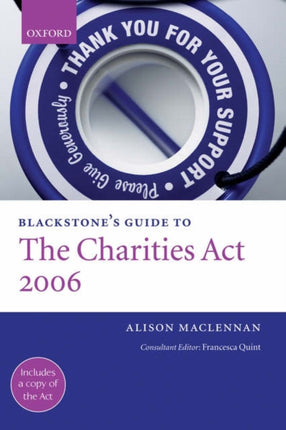 Blackstones Guide to the Charities Act 2006