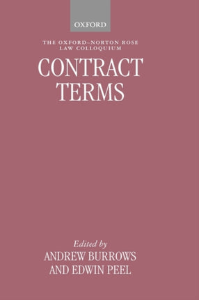 Contract Terms OxfordNorton Rose Law Colloquium
