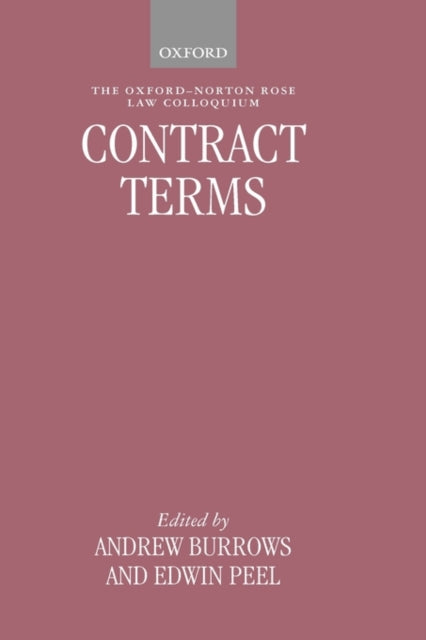 Contract Terms OxfordNorton Rose Law Colloquium