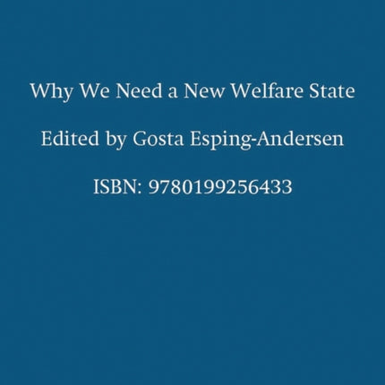 Why We Need a New Welfare State Paperback