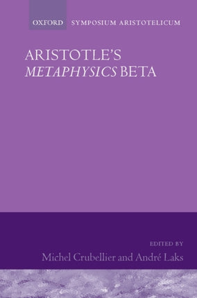 Aristotles Metaphysics Beta