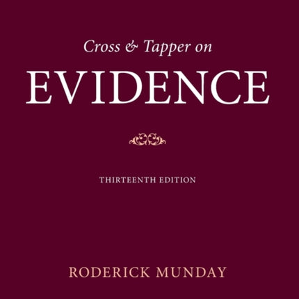 Cross  Tapper on Evidence