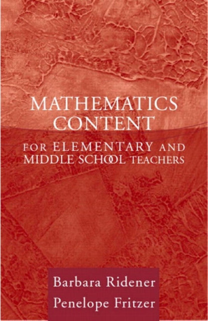 Mathematics Content for Elementary and Middle School Teachers