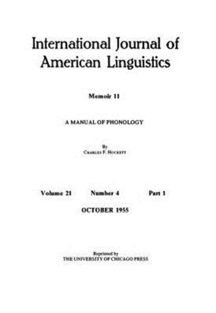 A Manual of Phonology