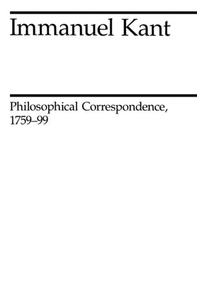 Philosophical Correspondence, 1759-1799