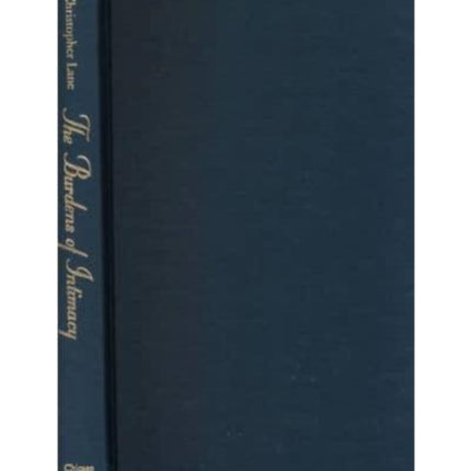 The Burdens of Intimacy  Psychoanalysis and