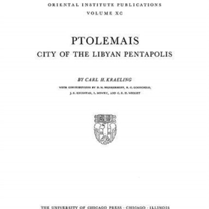 Ptolemais: City of the Libyan Pentapolis