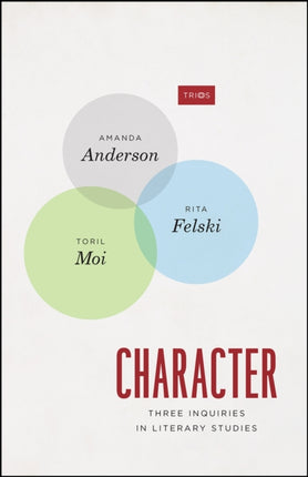 Character: Three Inquiries in Literary Studies