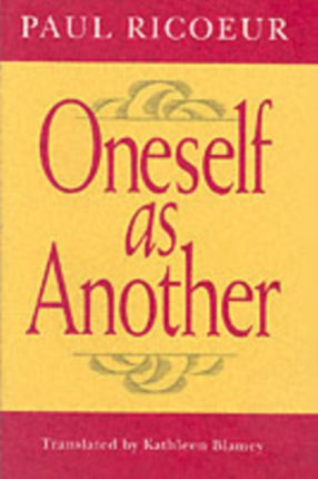 Oneself as Another