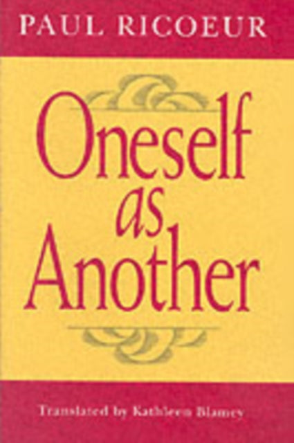 Oneself as Another