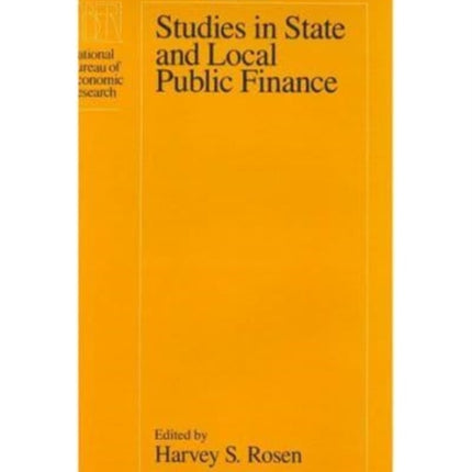 Studies in State  Local Public Finance