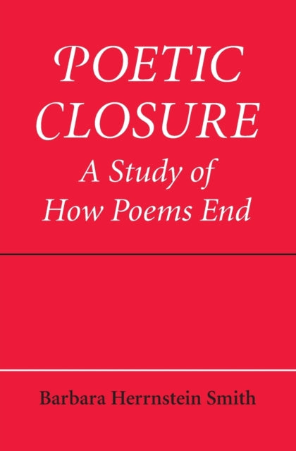 Poetic Closure: A Study of How Poems End