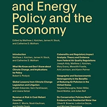 Environmental and Energy Policy and the Economy: Volume 2: Volume 2