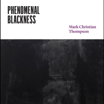 Phenomenal Blackness: Black Power, Philosophy, and Theory