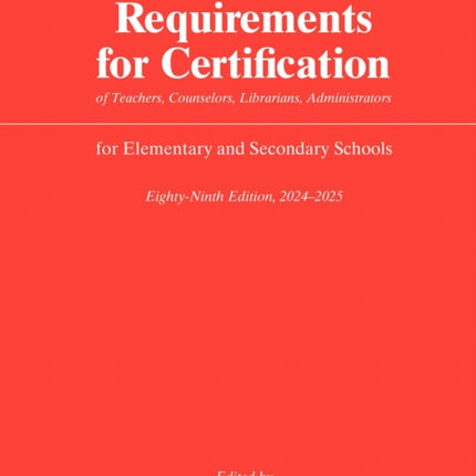 Requirements for Certification of Teachers