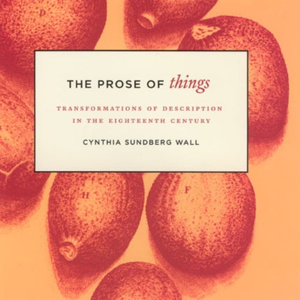 The Prose of Things: Transformations of Description in the Eighteenth Century