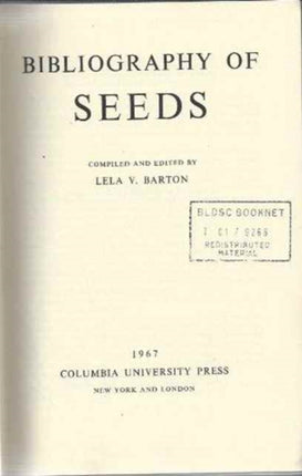 Bibliography of Seeds