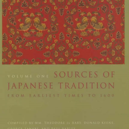 Sources of Japanese Tradition: From Earliest Times to 1600