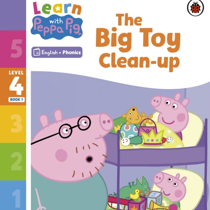 Learn with Peppa Phonics Level 4 Book 1 – The Big Toy Clean-up (Phonics Reader)