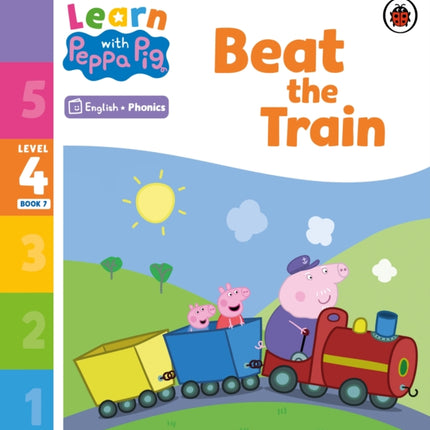 Learn with Peppa Phonics Level 4 Book 7 – Beat the Train (Phonics Reader)