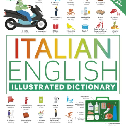 Italian English Illustrated Dictionary: A Bilingual Visual Guide to Over 10,000 Italian Words and Phrases