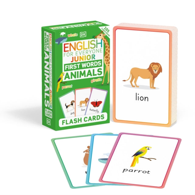 English for Everyone Junior First Words Animals Flash Cards