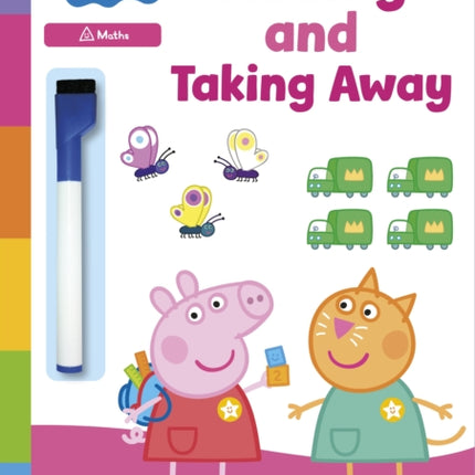 Learn with Peppa Adding and Taking Away wipeclean activity book