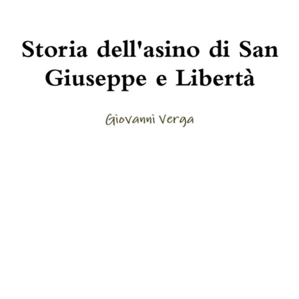 Storia dell'asino di San Giuseppe e Libertà