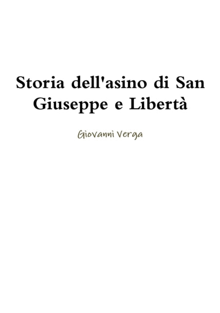 Storia dell'asino di San Giuseppe e Libertà