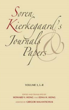 Søren Kierkegaard's Journals and Papers, Volume 3: L-R