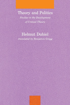 Theory and Politics  Studies in the Development of Critical Theory