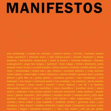 Publishing Manifestos: An International Anthology from Artists and Writers 