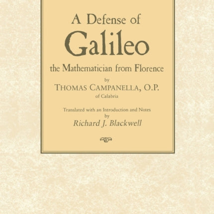 Defense of Galileo