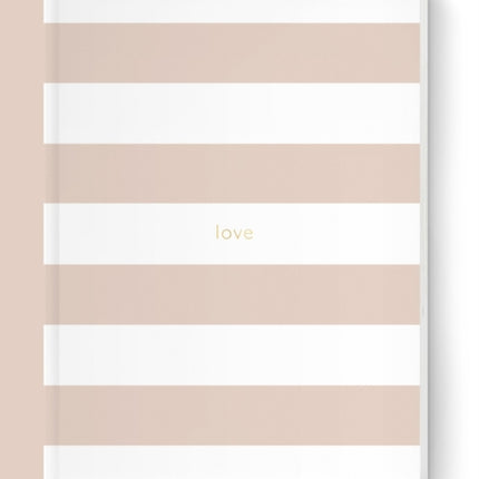 Spirit Stationery Striped A5 Notebook: Dusty Pink