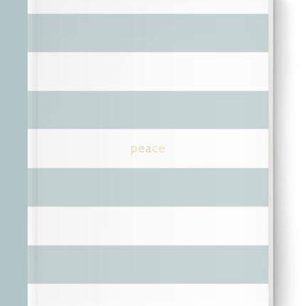 Spirit Stationery Striped A5 Notebook: Dusty Blue