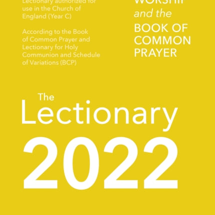 Common Worship Lectionary 2022 Spiral Bound