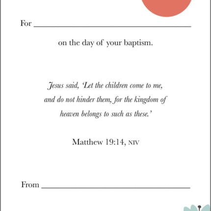 Baptism card 2024