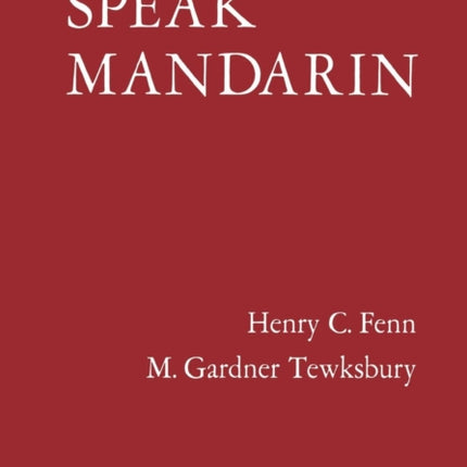 Speak Mandarin Textbook