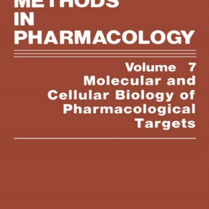 Methods in Pharmacology Molecular and Cellular Biology of Pharmacological Targets v 7 Advances in Primatology