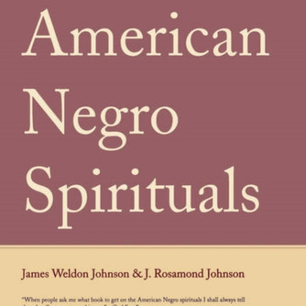 The Books of American Negro Spirituals