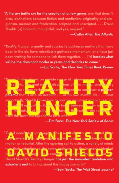 Reality Hunger: A Manifesto