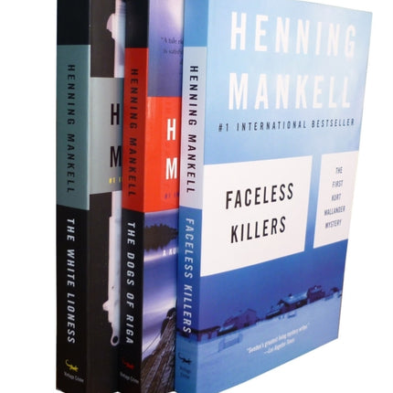 Henning Mankell Wallander Bundle Faceless Killers The Dogs of Riga The White
