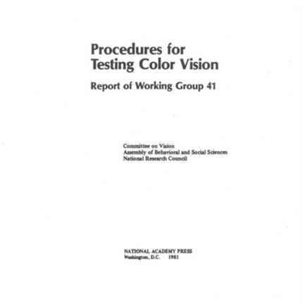 Procedures for Testing Color Vision