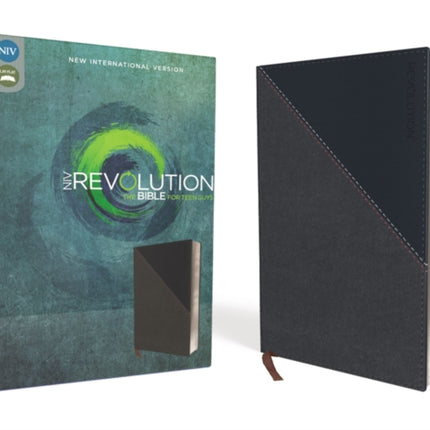 NIV, Revolution Bible, Leathersoft, Gray/Navy: The Bible for Teen Guys