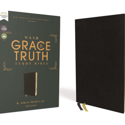 NASB, The Grace and Truth Study Bible (Trustworthy and Practical Insights), European Bonded Leather, Black, Red Letter, 1995 Text, Comfort Print