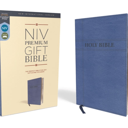 Niv Premium Gift Bible Leathersoft Navy Red