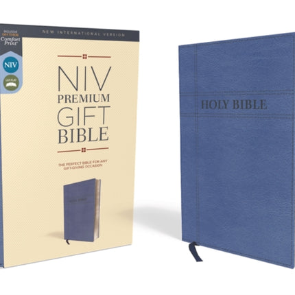 Niv Premium Gift Bible Leathersoft Navy Red