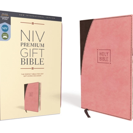 Niv Premium Gift Bible Leathersoft PinkBrown Red